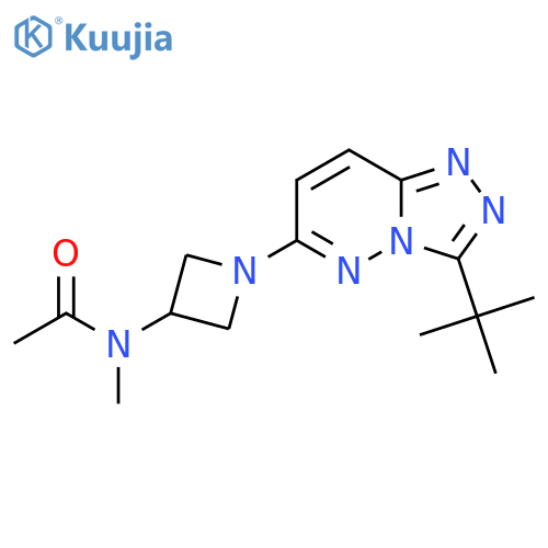 N-(1-{3-tert-butyl-1,2,4triazolo4,3-bpyridazin-6-yl}azetidin-3-yl)-N-methylacetamide structure