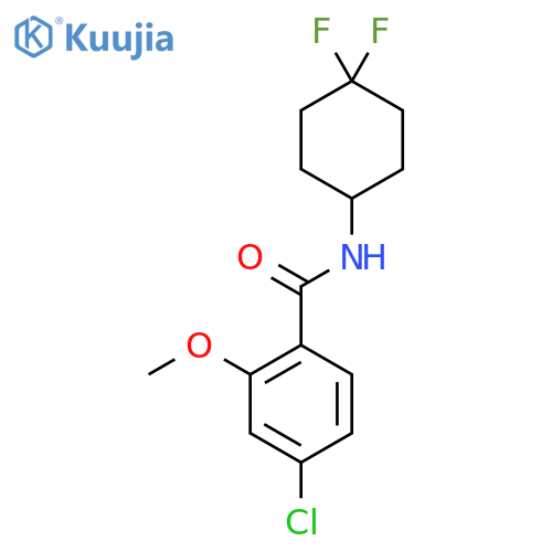 4-chloro-N-(4,4-difluorocyclohexyl)-2-methoxybenzamide structure