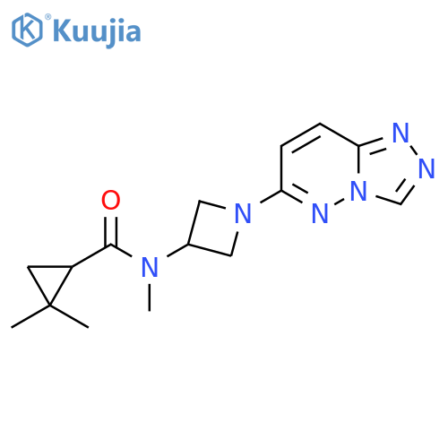 N,2,2-trimethyl-N-(1-{1,2,4triazolo4,3-bpyridazin-6-yl}azetidin-3-yl)cyclopropane-1-carboxamide structure