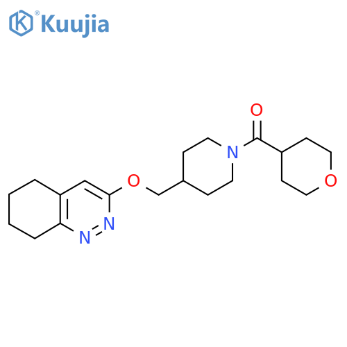 3-{1-(oxane-4-carbonyl)piperidin-4-ylmethoxy}-5,6,7,8-tetrahydrocinnoline structure
