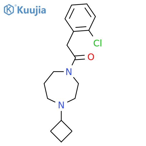 2-(2-Chlorophenyl)-1-(4-cyclobutyl-1,4-diazepan-1-yl)ethan-1-one structure