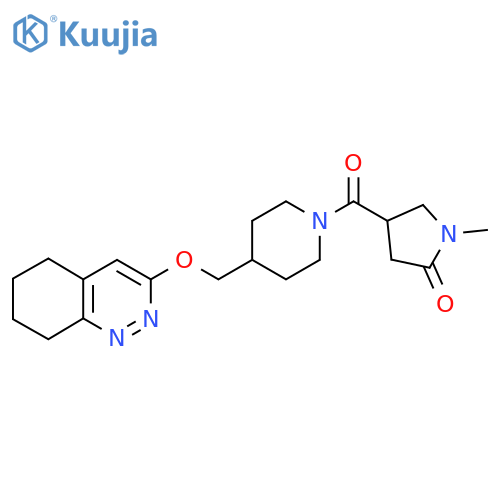 1-methyl-4-{4-(5,6,7,8-tetrahydrocinnolin-3-yloxy)methylpiperidine-1-carbonyl}pyrrolidin-2-one structure