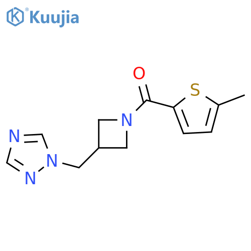 1-{1-(5-methylthiophene-2-carbonyl)azetidin-3-ylmethyl}-1H-1,2,4-triazole structure