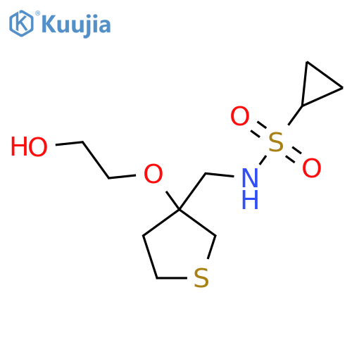 N-{3-(2-hydroxyethoxy)thiolan-3-ylmethyl}cyclopropanesulfonamide structure