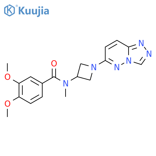 3,4-dimethoxy-N-methyl-N-(1-{1,2,4triazolo4,3-bpyridazin-6-yl}azetidin-3-yl)benzamide structure