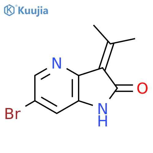 6-bromo-3-(propan-2-ylidene)-1H,2H,3H-pyrrolo3,2-bpyridin-2-one structure