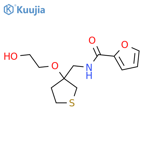 N-{[3-(2-hydroxyethoxy)thiolan-3-yl]methyl}furan-2-carboxamide structure