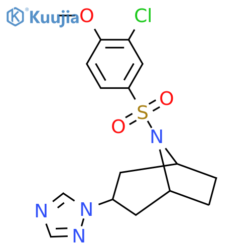8-(3-chloro-4-methoxybenzenesulfonyl)-3-(1H-1,2,4-triazol-1-yl)-8-azabicyclo3.2.1octane structure