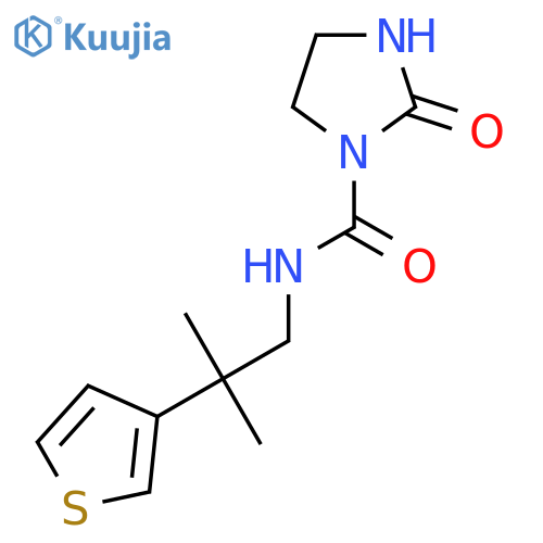 N-2-methyl-2-(thiophen-3-yl)propyl-2-oxoimidazolidine-1-carboxamide structure