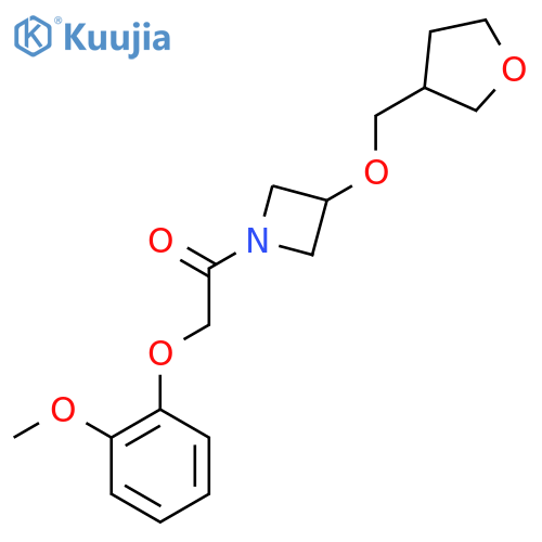 2-(2-methoxyphenoxy)-1-{3-(oxolan-3-yl)methoxyazetidin-1-yl}ethan-1-one structure