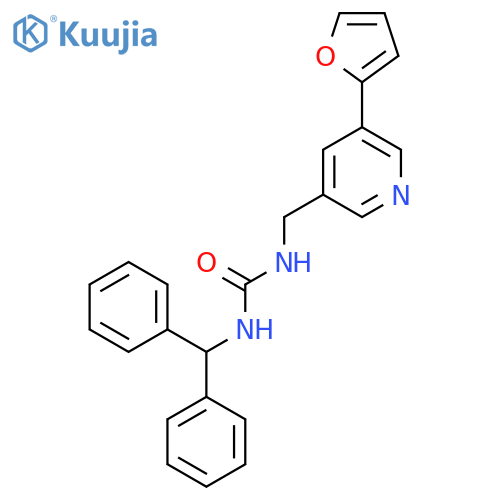 1-(diphenylmethyl)-3-{[5-(furan-2-yl)pyridin-3-yl]methyl}urea structure