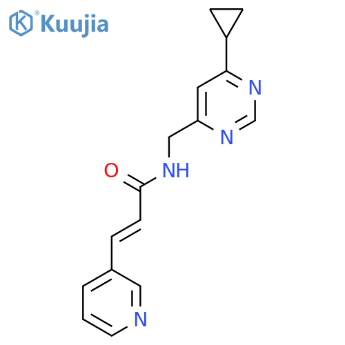 (2E)-N-(6-cyclopropylpyrimidin-4-yl)methyl-3-(pyridin-3-yl)prop-2-enamide structure