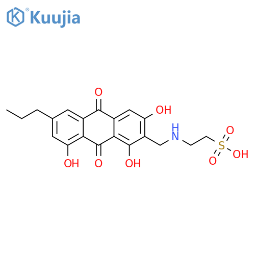 2-(Aminomethyl)-1,3,8-trihydroxy-6-propylanthraquinone; N-(2-Sulfoethyl) structure