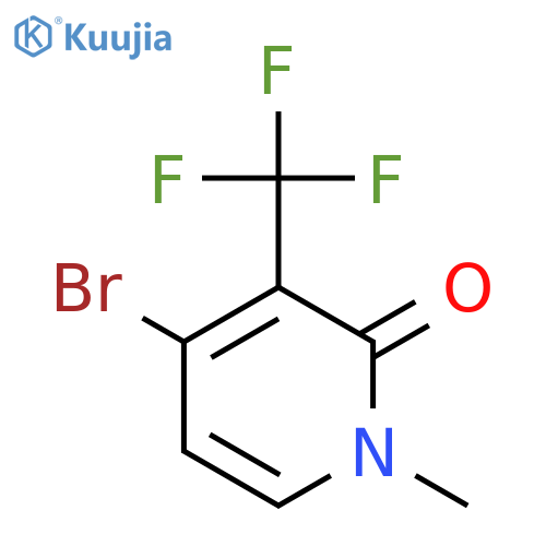 4-Bromo-1-methyl-3-(trifluoromethyl)pyridin-2-one structure