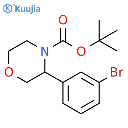 tert-butyl 3-(3-bromophenyl)morpholine-4-carboxylate structure