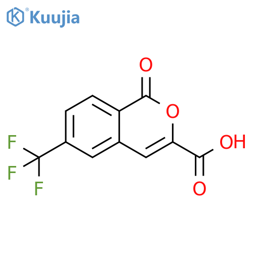 1H-2-Benzopyran-3-carboxylic acid, 1-oxo-6-(trifluoromethyl)- structure