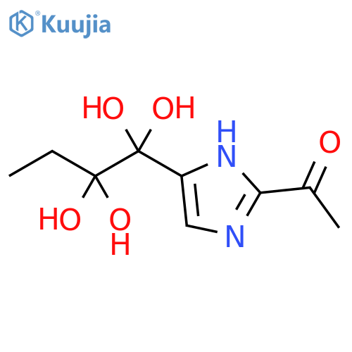 Ethanone, 1-[5-(1,1,2,2-tetrahydroxybutyl)-1H-imidazol-2-yl]- structure
