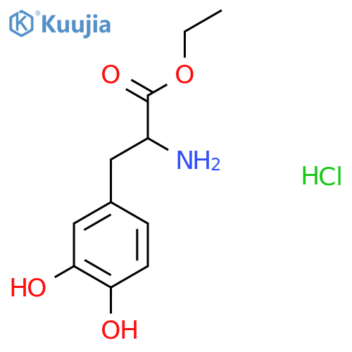 Ethyl 2-amino-3-(3,4-dihydroxyphenyl)propanoate hydrochloride structure