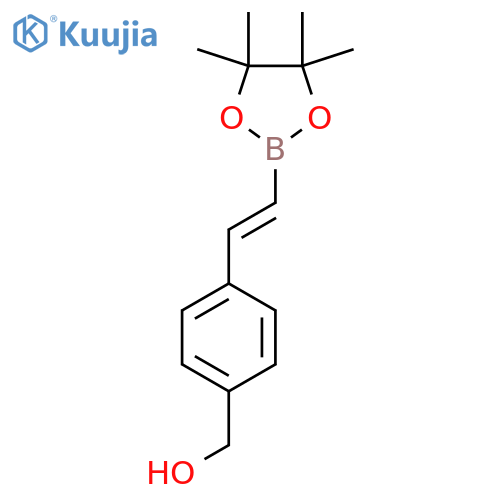 {4-[2-(Tetramethyl-1,3,2-dioxaborolan-2-yl)ethenyl]phenyl}methanol structure