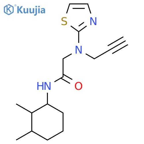 N-(2,3-dimethylcyclohexyl)-2-[(prop-2-yn-1-yl)(1,3-thiazol-2-yl)amino]acetamide structure