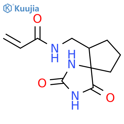 N-({2,4-dioxo-1,3-diazaspiro4.4nonan-6-yl}methyl)prop-2-enamide structure