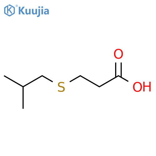 3-(2-methylpropyl)sulfanylpropanoic acid structure