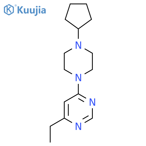 4-(4-cyclopentylpiperazin-1-yl)-6-ethylpyrimidine structure