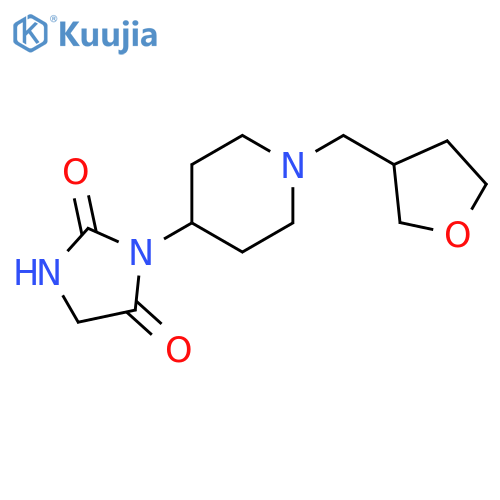 3-{1-(oxolan-3-yl)methylpiperidin-4-yl}imidazolidine-2,4-dione structure
