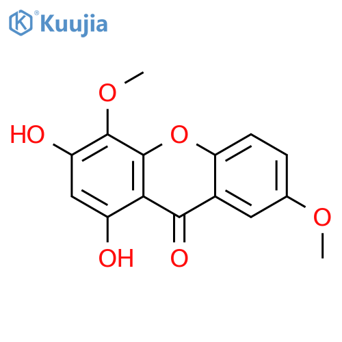 9H-Xanthen-9-one,1,3-dihydroxy-4,7-dimethoxy- structure