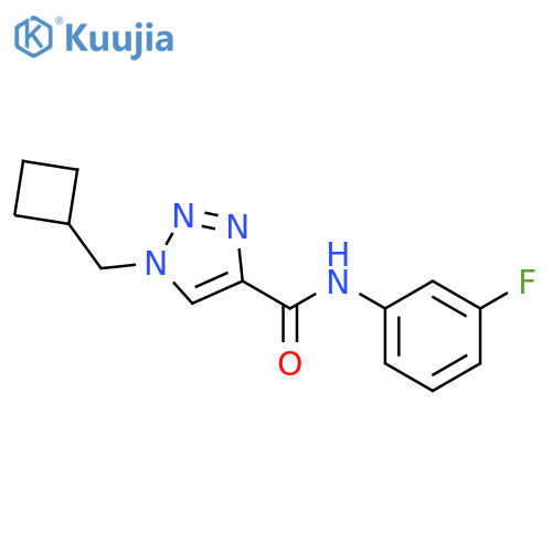 1-(Cyclobutylmethyl)-N-(3-fluorophenyl)-1H-1,2,3-triazole-4-carboxamide structure