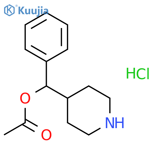 2-Piperidinemethanol, a-phenyl-, acetate (ester),hydrochloride, (aR,2R)-rel-(-)-(9CI) structure