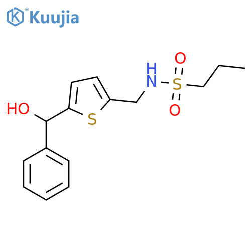 N-({5-[hydroxy(phenyl)methyl]thiophen-2-yl}methyl)propane-1-sulfonamide structure
