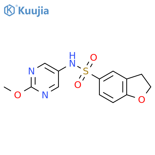 N-(2-methoxypyrimidin-5-yl)-2,3-dihydro-1-benzofuran-5-sulfonamide structure