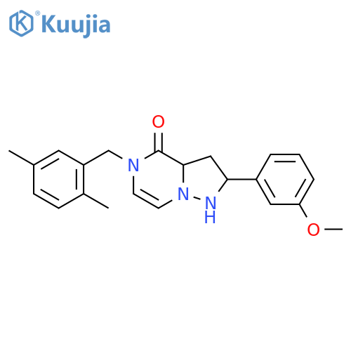 5-[(2,5-dimethylphenyl)methyl]-2-(3-methoxyphenyl)-4H,5H-pyrazolo[1,5-a]pyrazin-4-one structure
