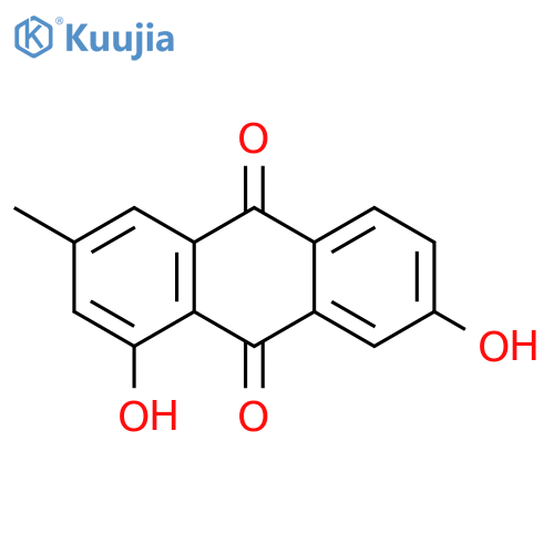 9,10-Anthracenedione, 1,7-dihydroxy-3-methyl- structure