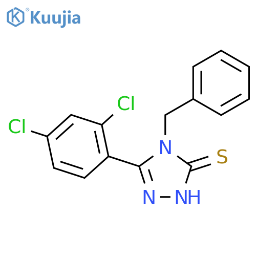 4-benzyl-5-(2,4-dichlorophenyl)-4H-1,2,4-triazole-3-thiol structure