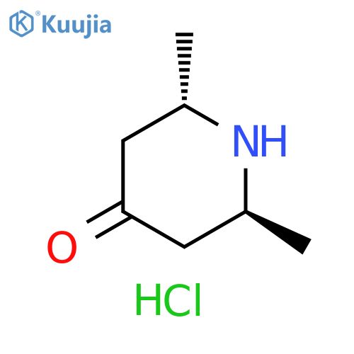 (2S,6S)-2,6-Dimethyl-4-oxo-piperidine hydrochloride structure