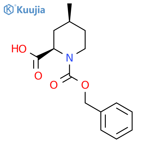 (2R,4S)-4-Methyl-1-phenylmethoxycarbonylpiperidine-2-carboxylic acid structure