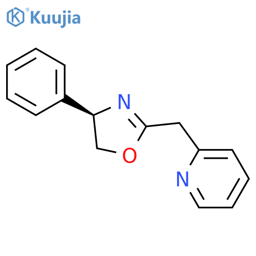 (R)-4-Phenyl-2-(pyridin-2-ylmethyl)-4,5-dihydrooxazole structure