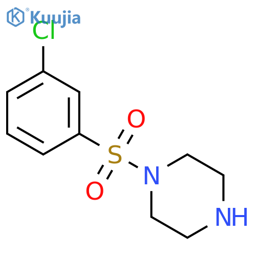 1-(3-chlorophenyl)sulfonylpiperazine structure