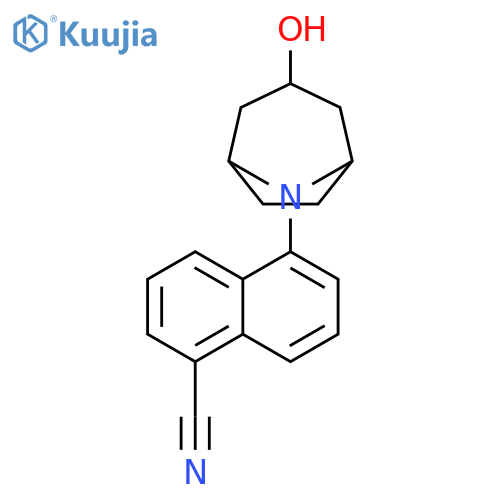 5-[(3-endo)-3-Hydroxy-8-azabicyclo[3.2.1]oct-8-yl]-1-naphthalenecarbonitrile structure