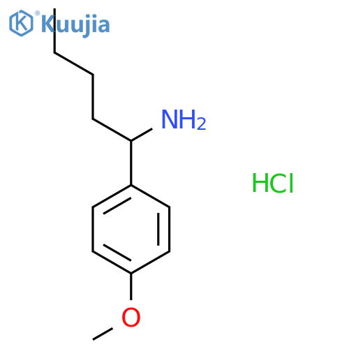 1-(4-methoxyphenyl)pentan-1-amine hydrochloride structure