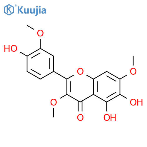 4H-1-Benzopyran-4-one,5,6-dihydroxy-2-(4-hydroxy-3-methoxyphenyl)-3,7-dimethoxy- structure
