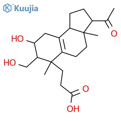 4,6-Dihydroxy-20-oxo-3,4-secopregn-8-en-3-oic acid; (5α,6β)-form structure