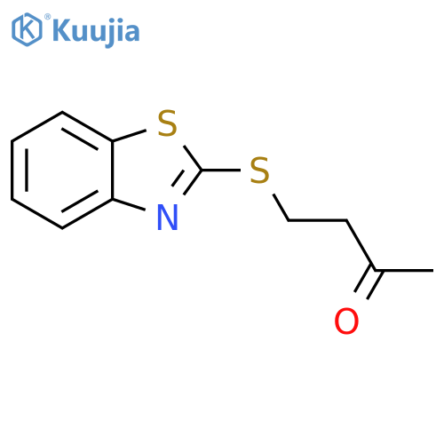 2-Butanone, 4-(2-benzothiazolylthio)- structure