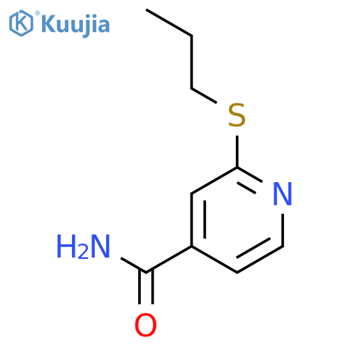 4-Pyridinecarboxamide, 2-(propylthio)- structure