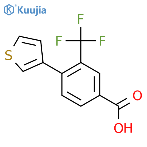 4-(Thiophen-3-yl)-3-(trifluoromethyl)benzoic acid structure