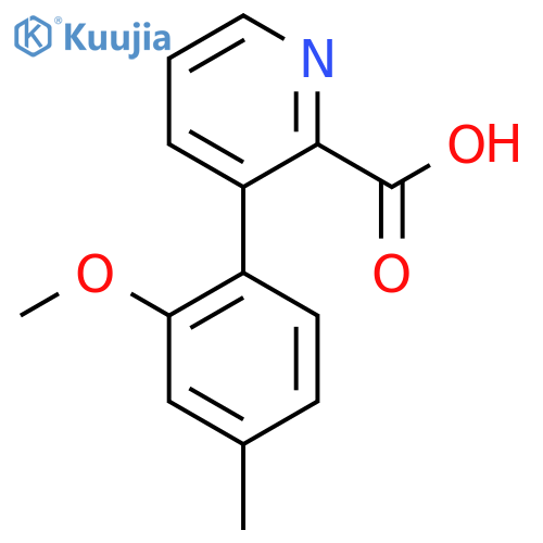 3-(2-Methoxy-4-methylphenyl)picolinic acid structure