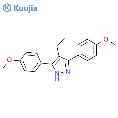 4-Ethyl-3,5-bis(4-methoxyphenyl)-1H-pyrazole structure