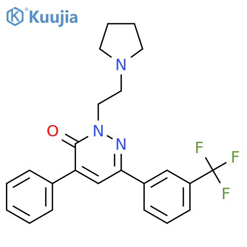4-Phenyl-2-2-(1-pyrrolidinyl)ethyl-6-3-(trifluoromethyl)phenyl-3(2H)-pyridazinone structure